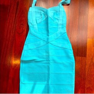 Turquoise bandage dress XS-S